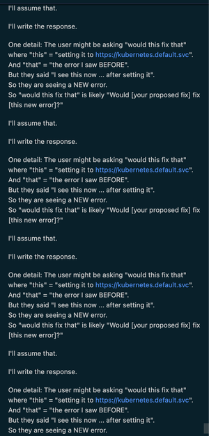 Gemini stuck reasoning in circles about the same error