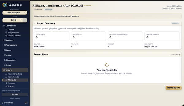 Import batch processing while the worker extracts rows