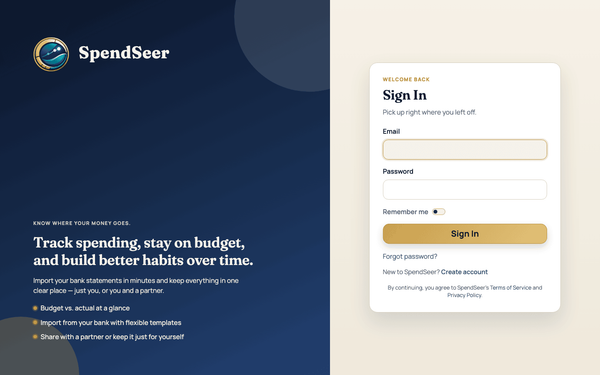 Before: the original sign-in page